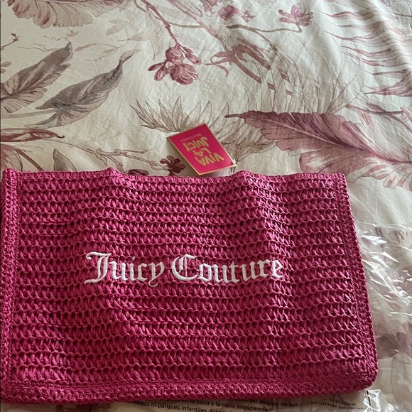Juicy Couture Fuchsia Crochet Clutch - Picture 1 of 7